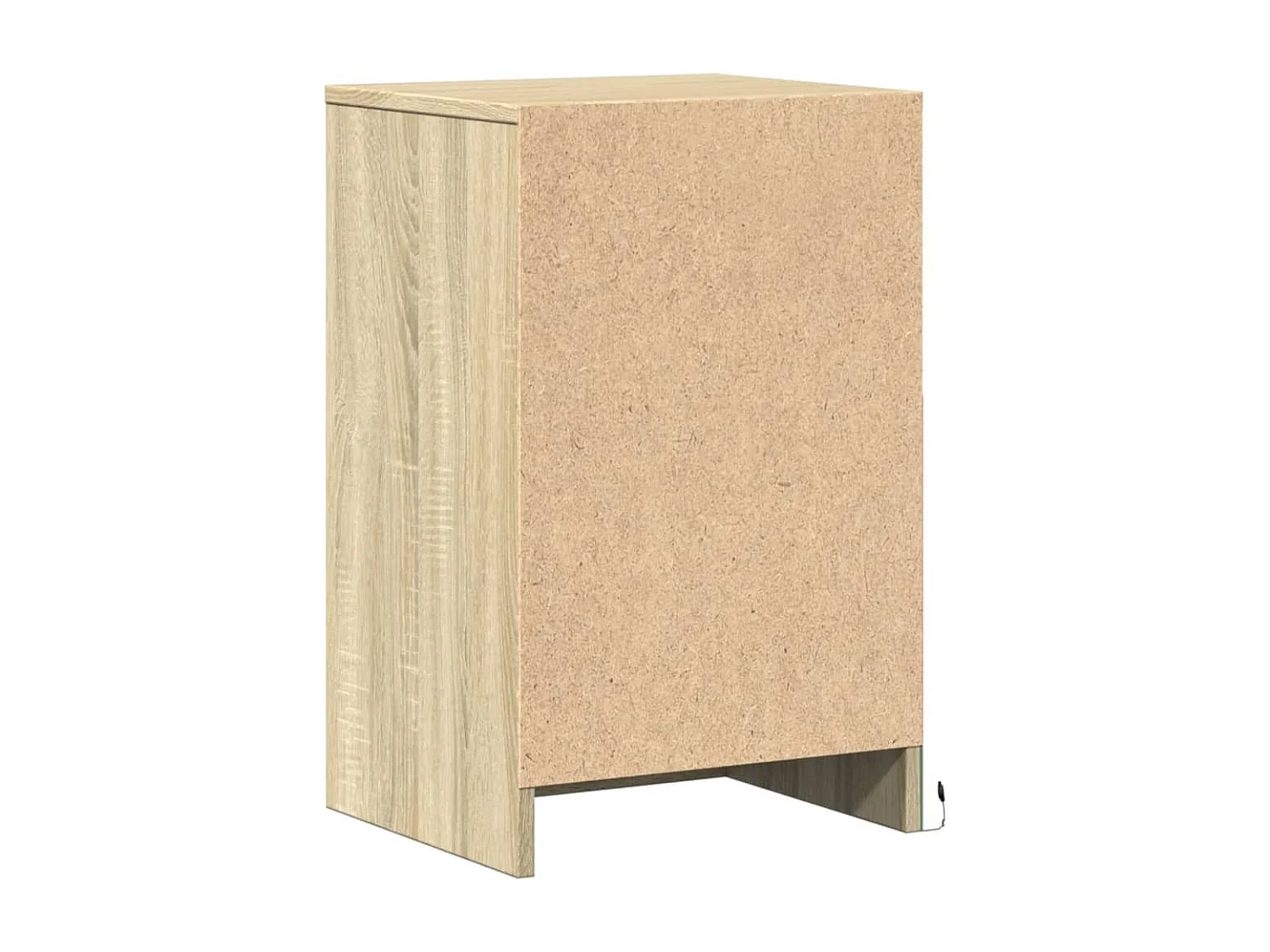 Comodino con Luci LED Rovere Sonoma in Legno Multistrato