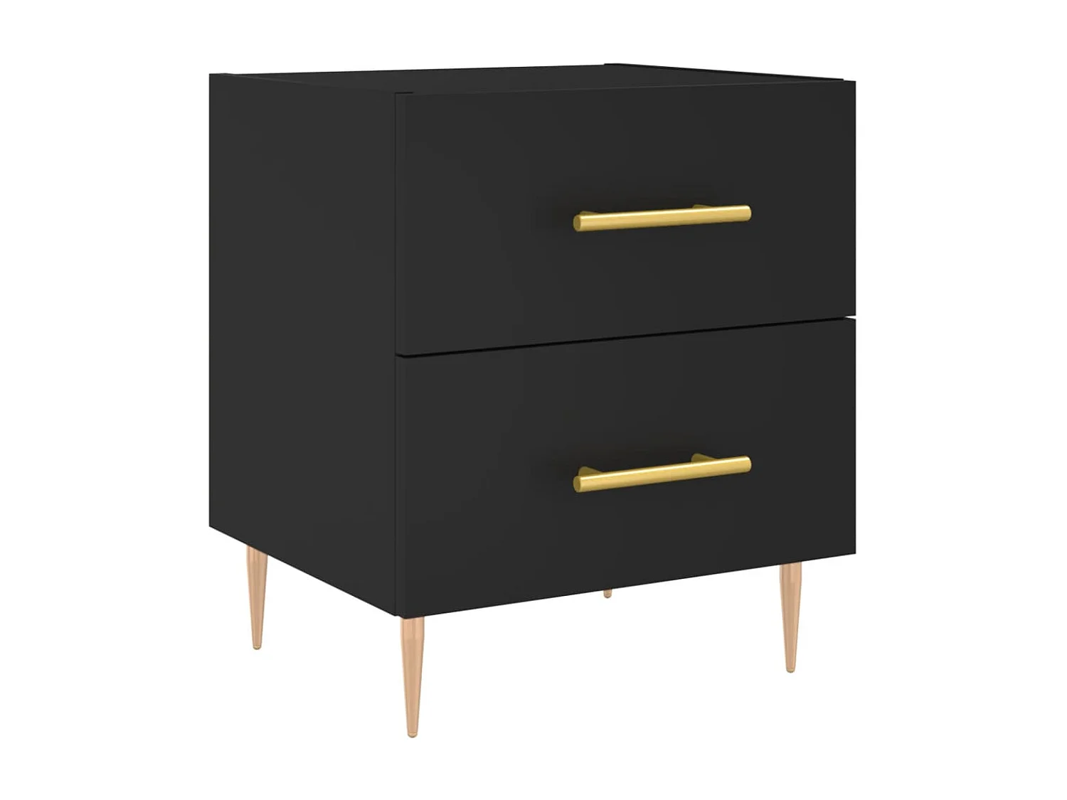 Nachttisch Schwarz 40x35x47,5 cm Holzwerkstoff