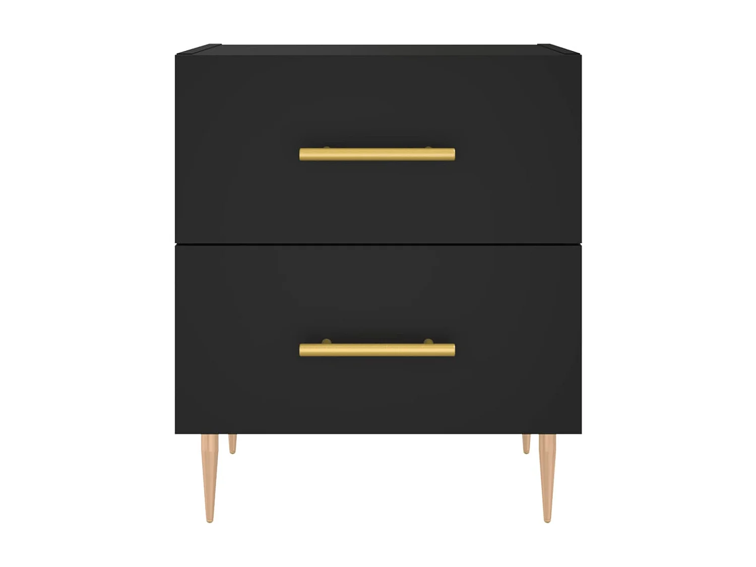 Nachttisch Schwarz 40x35x47,5 cm Holzwerkstoff