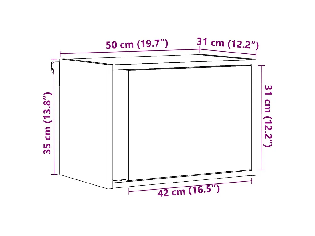 Comodini a Parete con luci LED 2 pz Rovere Marrone