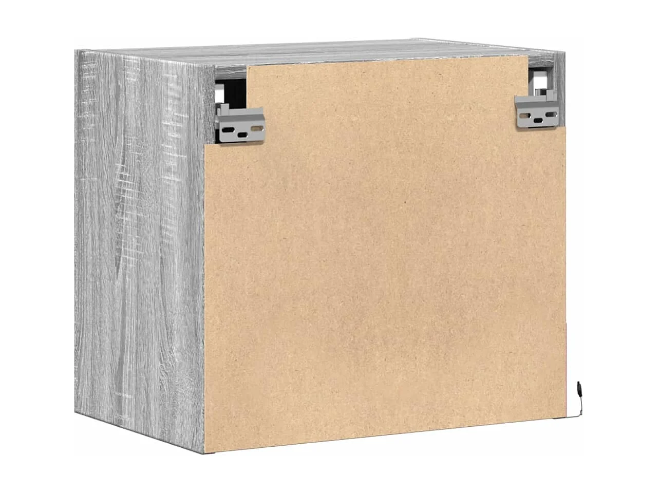 Tables de chevet murales avec lumières LED 2 pcs sonoma gris