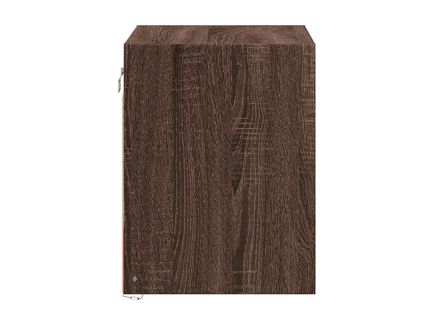 Tables de chevet murales avec lumières LED 2 pcs chêne marron