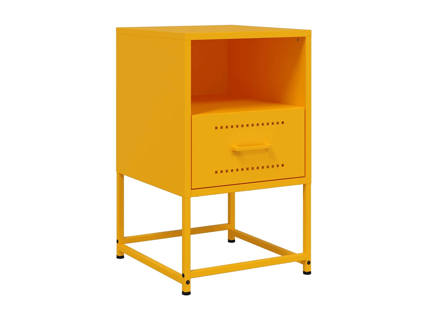 Comodini 2 pz Giallo Senape 36x39x60,5 cm in Acciaio