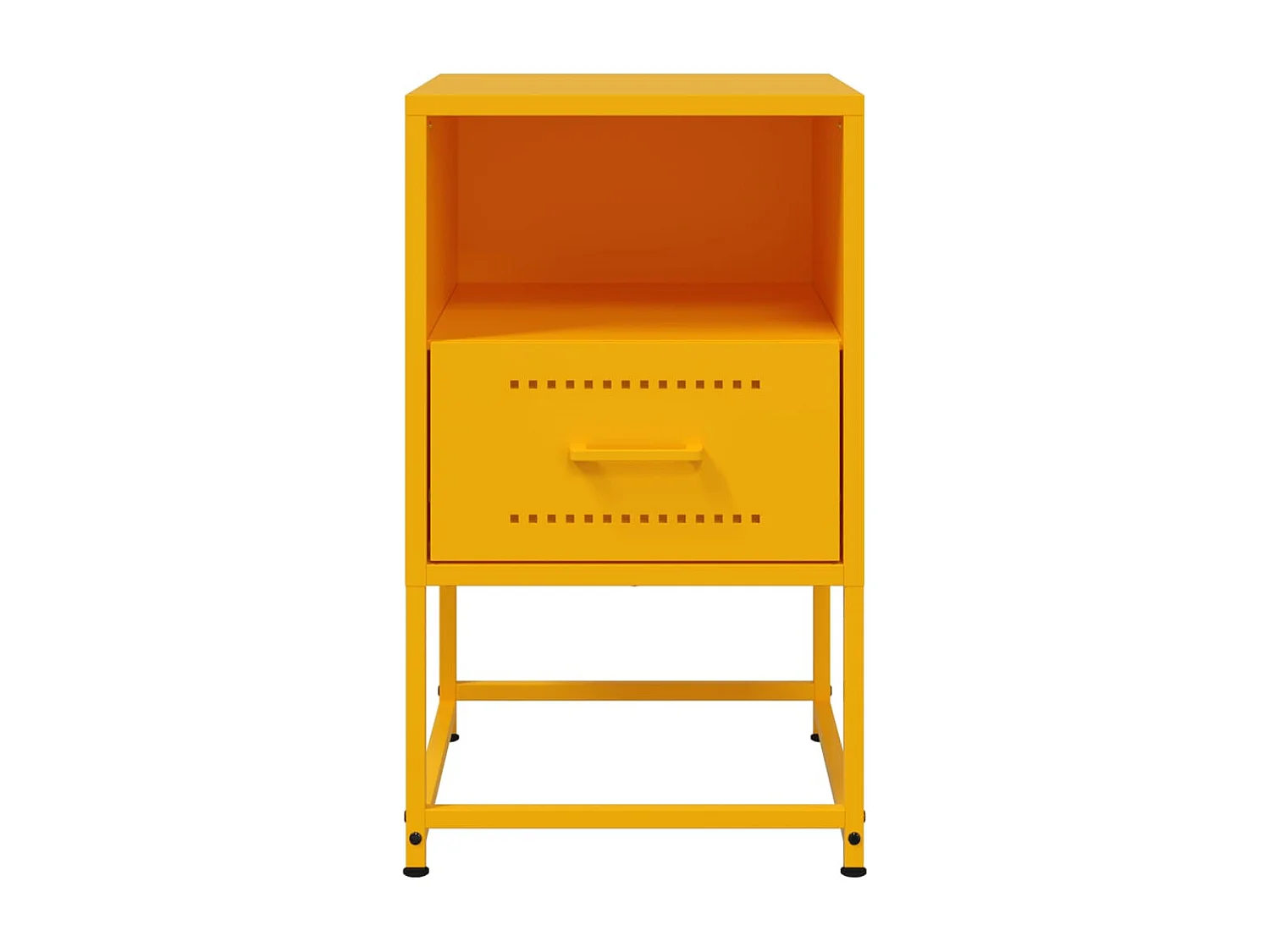 Tables de chevet 2 pcs jaune moutarde 36x39x60,5 cm acier