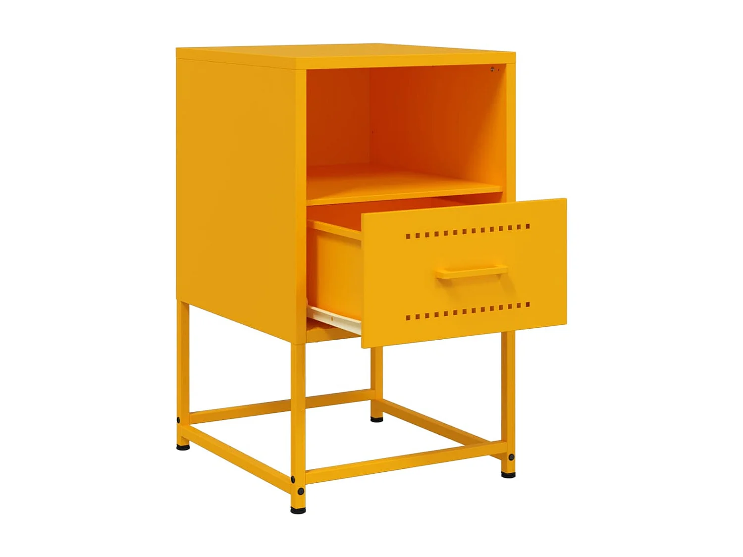 Tables de chevet 2 pcs jaune moutarde 36x39x60,5 cm acier