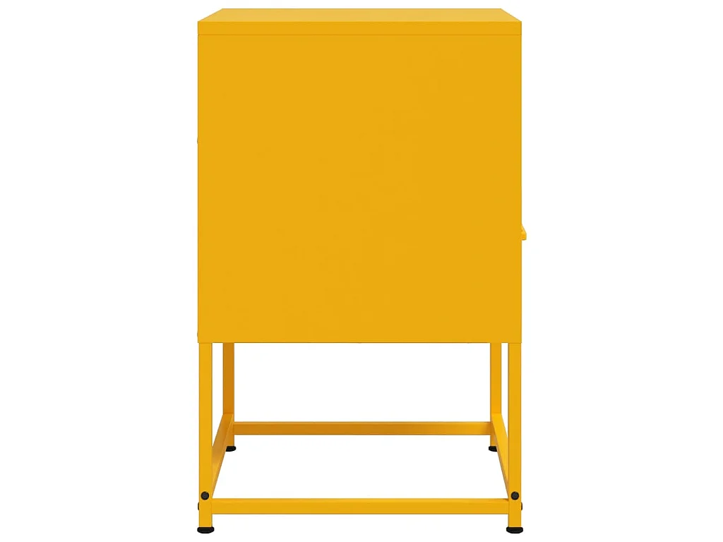 Tables de chevet 2 pcs jaune moutarde 36x39x60,5 cm acier