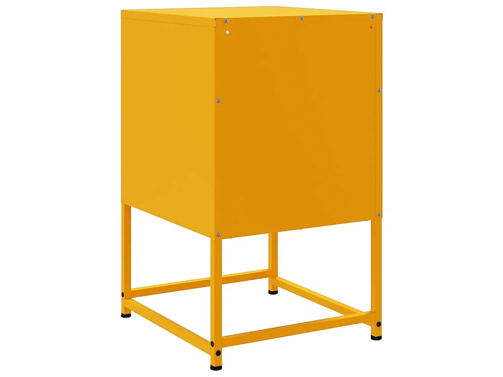 Tables de chevet 2 pcs jaune moutarde 36x39x60,5 cm acier