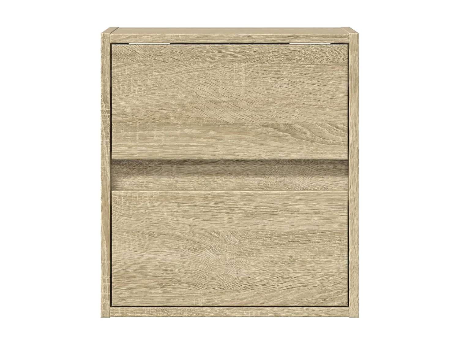 Mesita de noche de pared con luces LED roble Sonoma