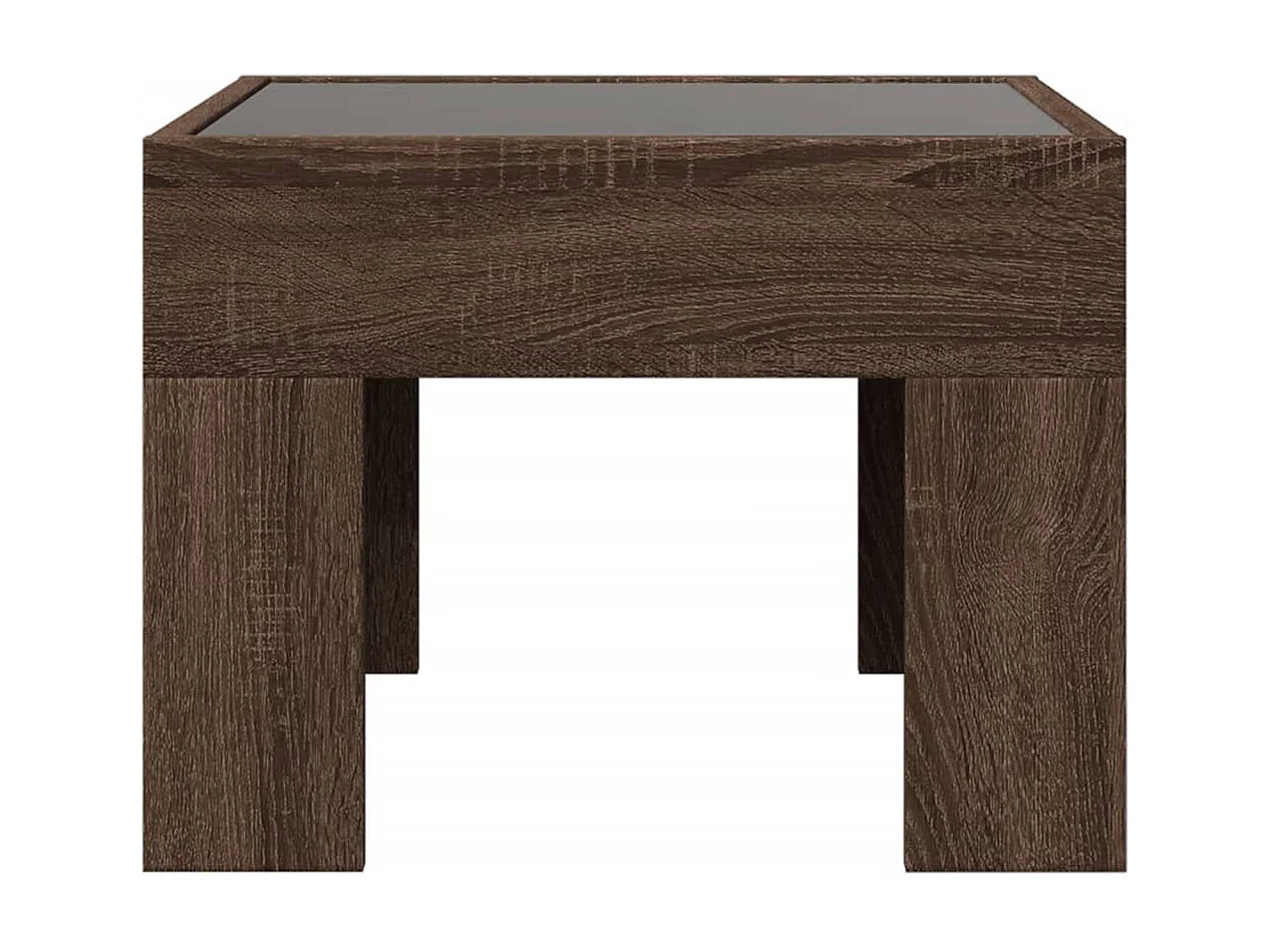 Nachttisch mit Infinity-LED Braun Eichen-Optik 40x40x30 cm