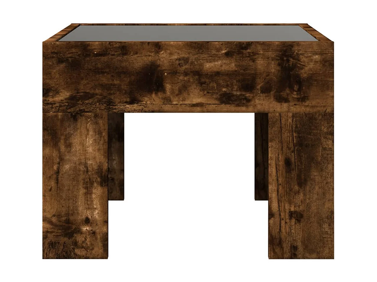 Mesa de cabeceira c/ LED Infinity 40x40x30 cm carvalho fumado