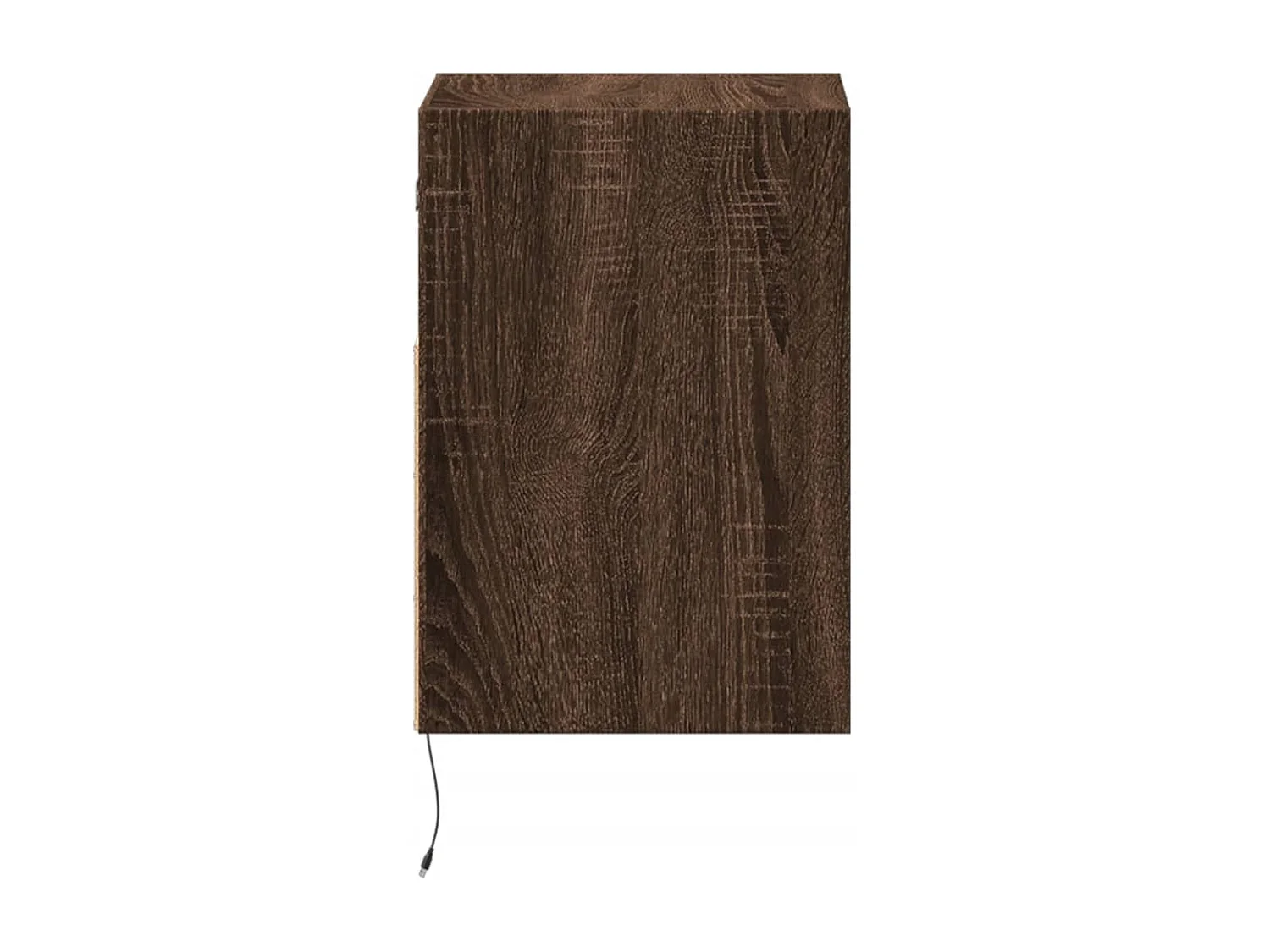 Tables de chevet murales avec lumières LED 2 pcs chêne marron