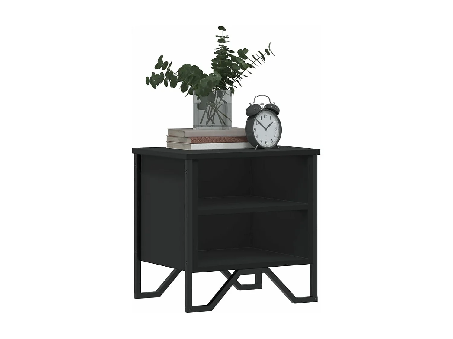 Tables de chevet 2 pcs noir 40x30x40 cm bois d'ingénierie