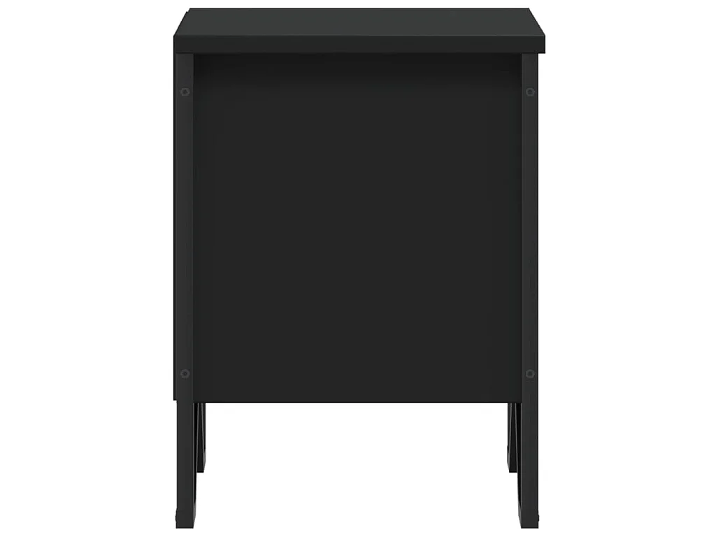 Tables de chevet 2 pcs noir 40x30x40 cm bois d'ingénierie