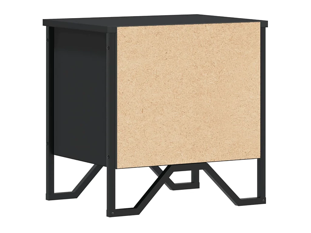 Tables de chevet 2 pcs noir 40x30x40 cm bois d'ingénierie