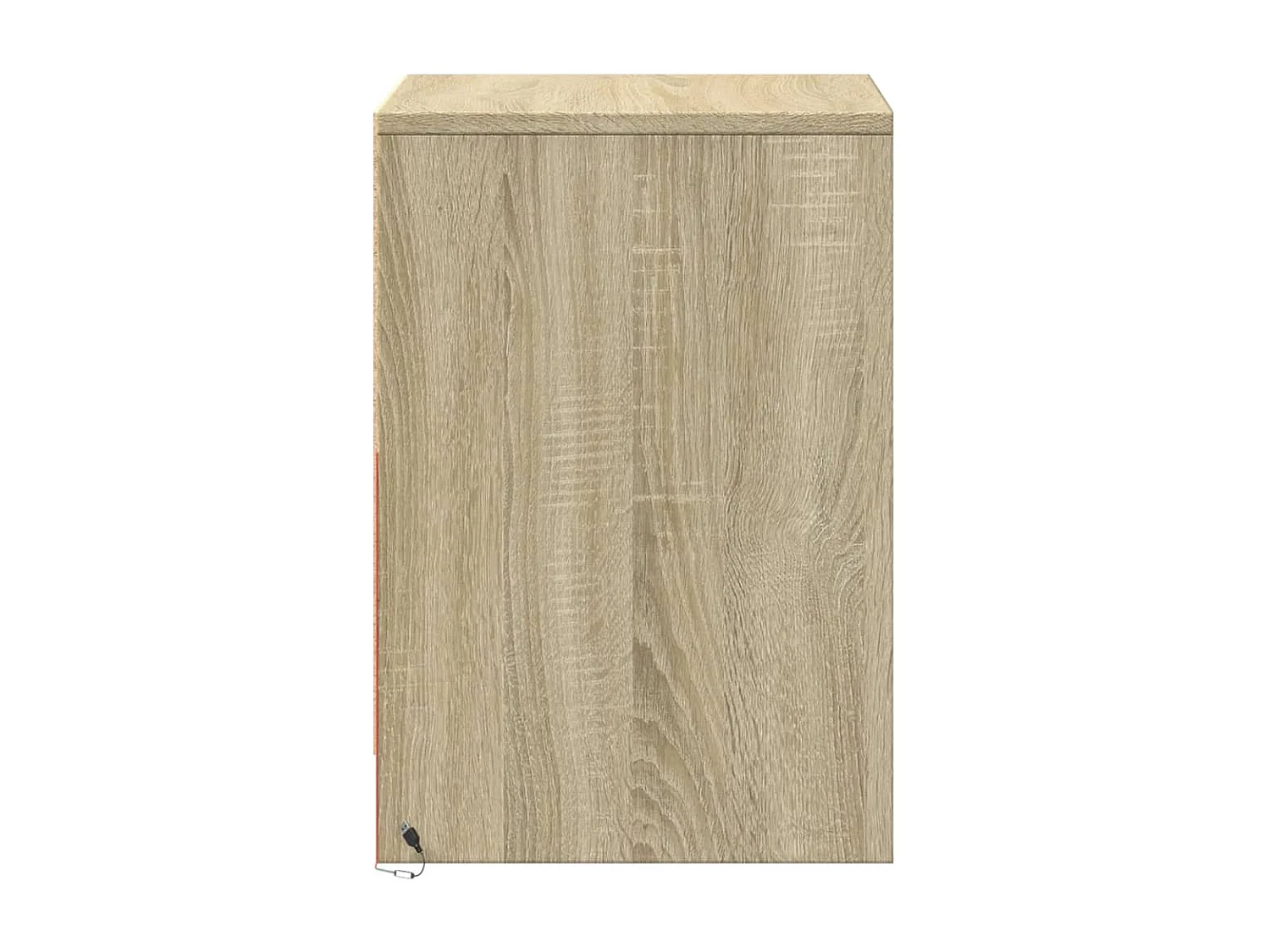 Armoire de chevet avec lumières LED chêne sonoma