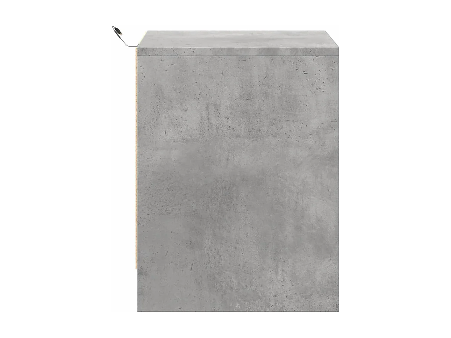 Armoires de chevet et lumières LED 2 pcs gris béton