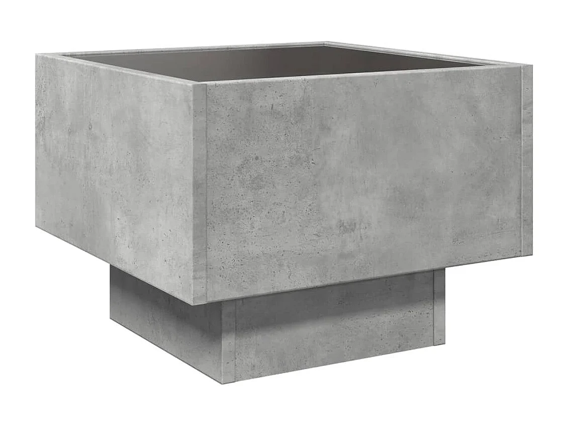 Nachttisch mit Infinity-LED Betongrau 40x40x30 cm
