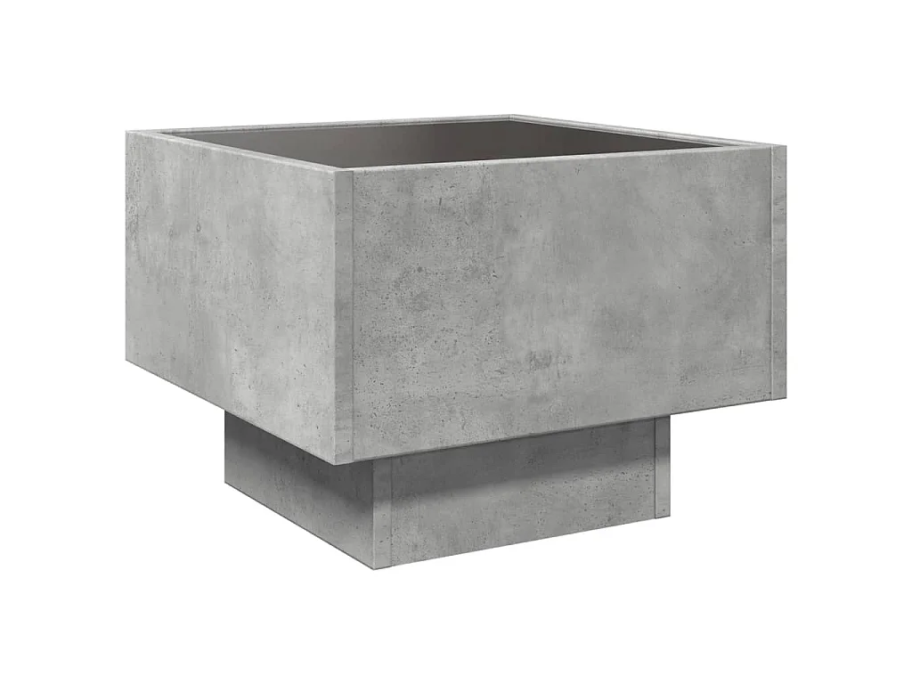 Nachtkastje met Infinity LED 40x40x30 cm betongrijs