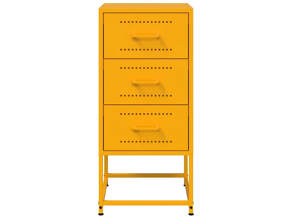 Nachttische 2 Stk. Senfgelb 36x39x78 cm Stahl