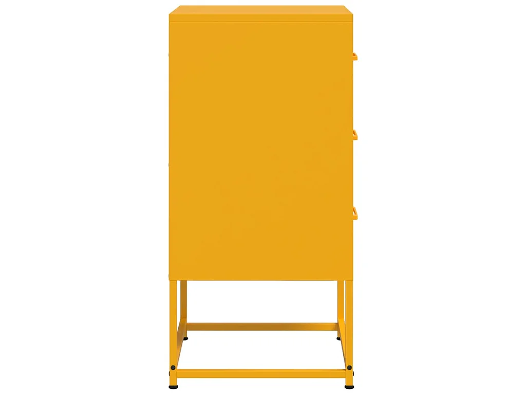 Nachttische 2 Stk. Senfgelb 36x39x78 cm Stahl