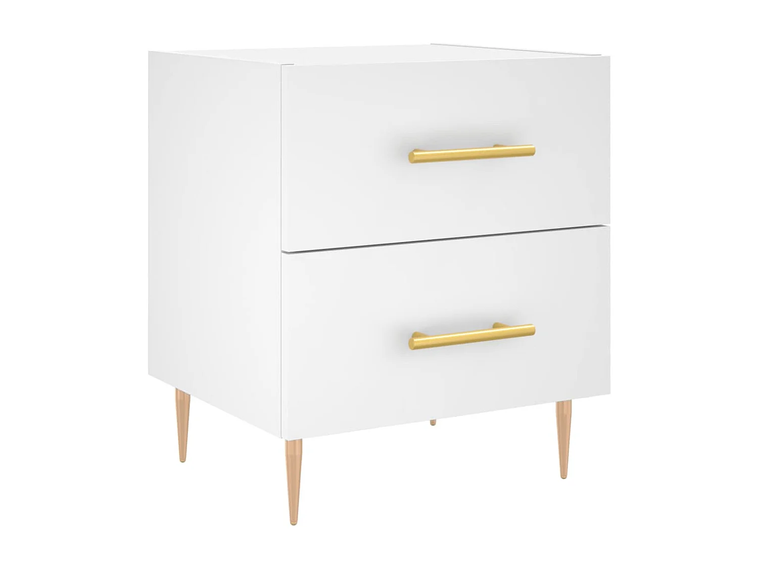 Tables de chevet 2 pcs blanc 40x35x47,5 cm bois d’ingénierie