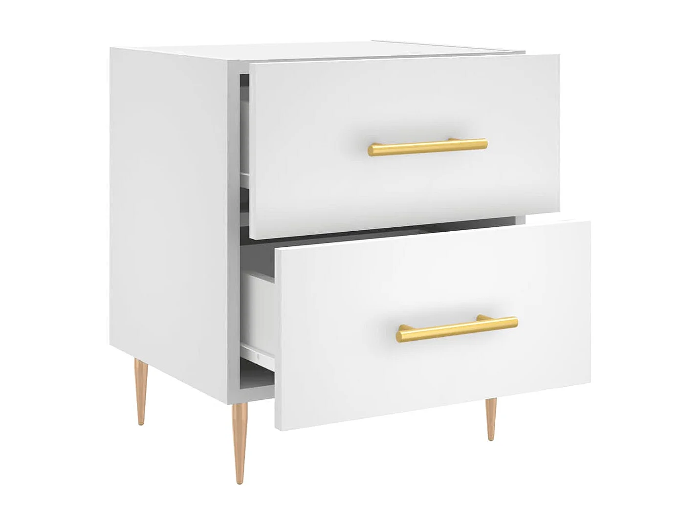 Mesas de cabeceira 2 pcs 40x35x47,5 cm deriv. de madeira branco