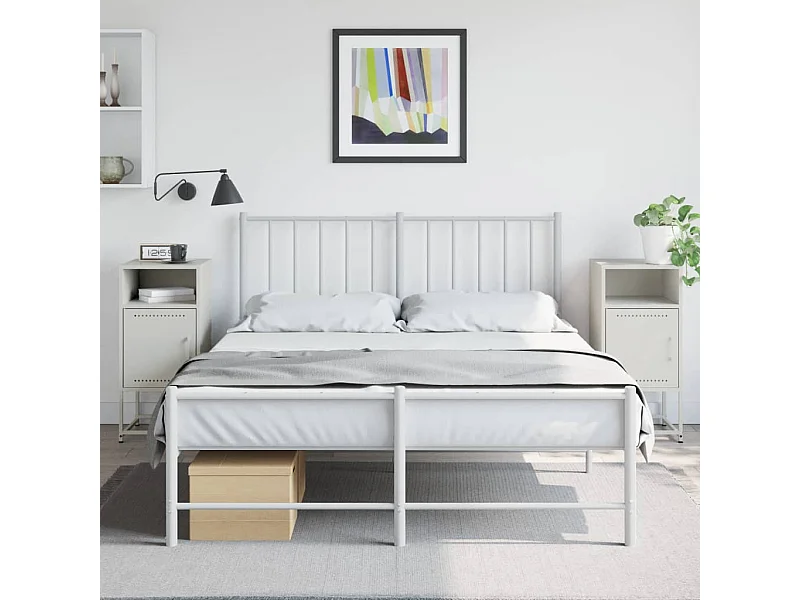 Nachtkastjes 2 st 36x39x78 cm staal wit