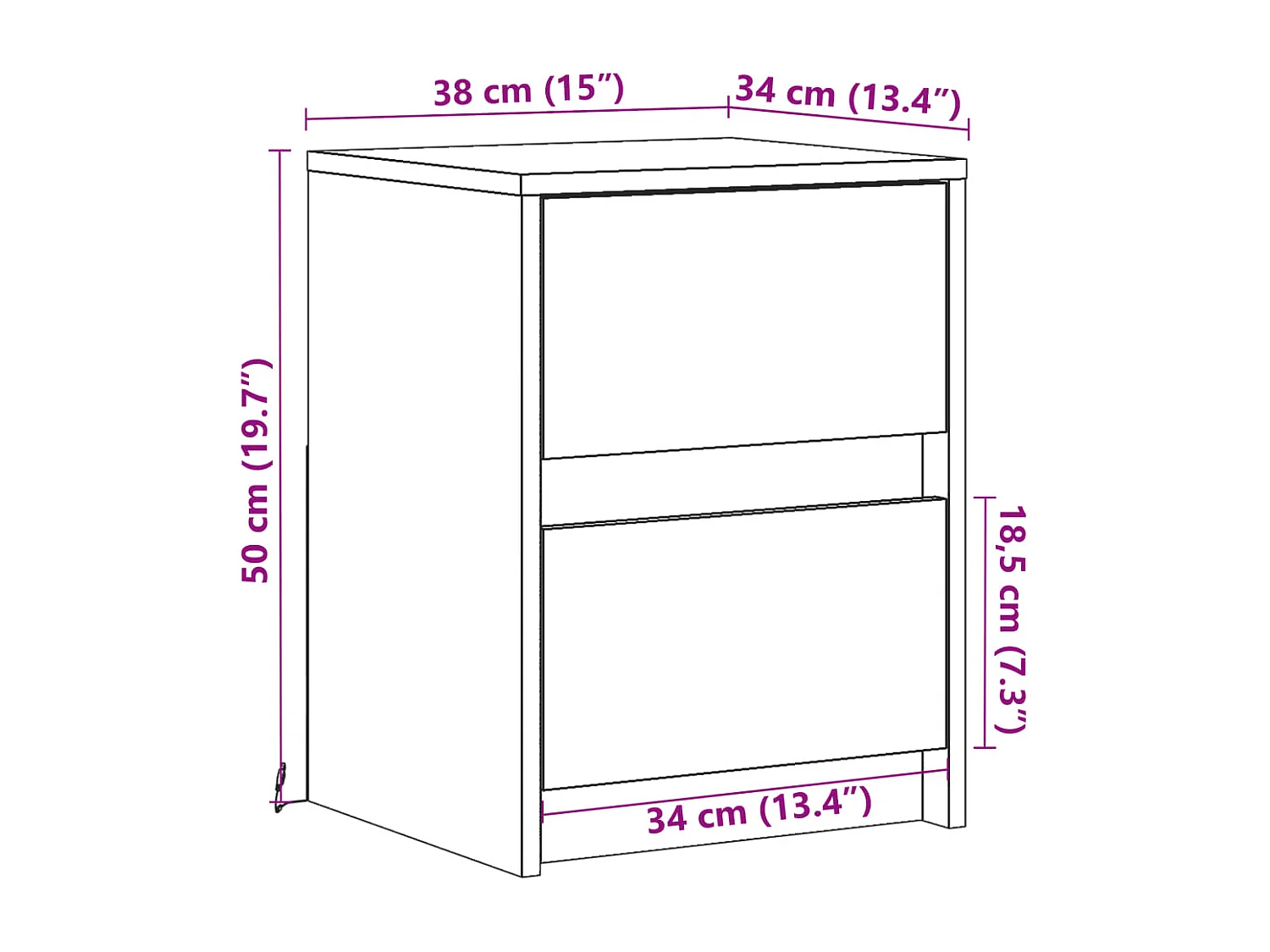 Armoires de chevet et lumières LED 2 pcs sonoma gris