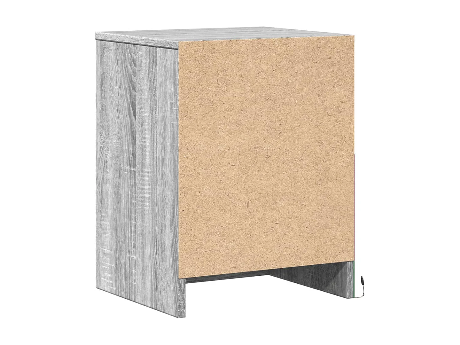 Armoires de chevet et lumières LED 2 pcs sonoma gris