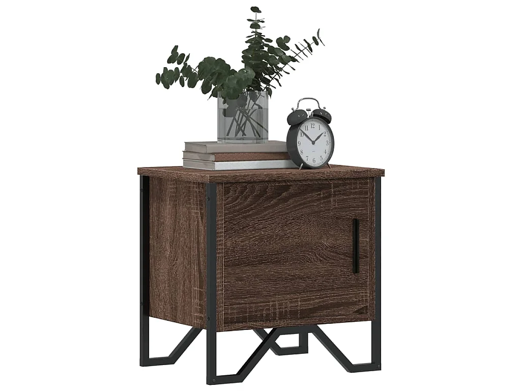 Nachttische 2 Stk. Braun Eichen-Optik 40x30x40 cm Holzwerkstoff