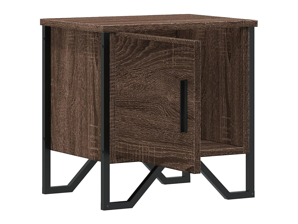 Nachttische 2 Stk. Braun Eichen-Optik 40x30x40 cm Holzwerkstoff