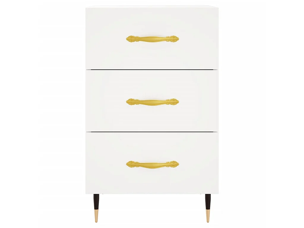 Table de chevet blanc 40x40x66 cm bois d'ingénierie