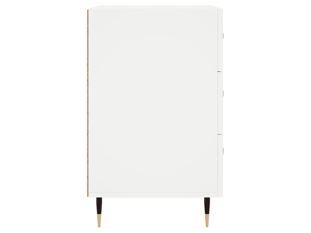 Table de chevet blanc 40x40x66 cm bois d'ingénierie
