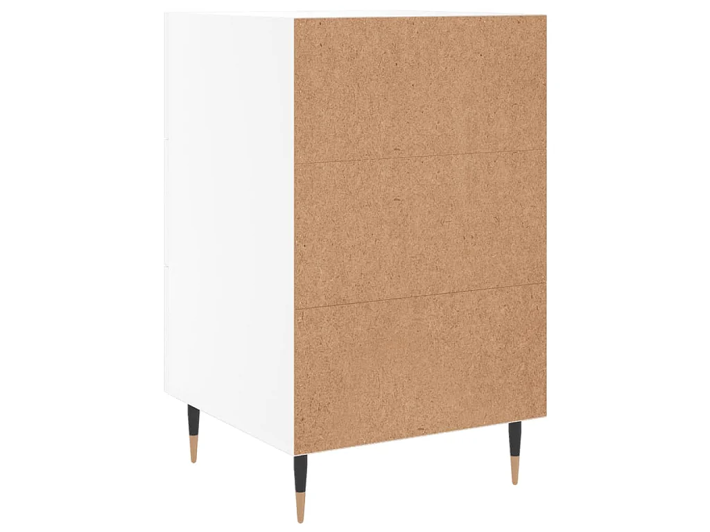 Table de chevet blanc 40x40x66 cm bois d'ingénierie