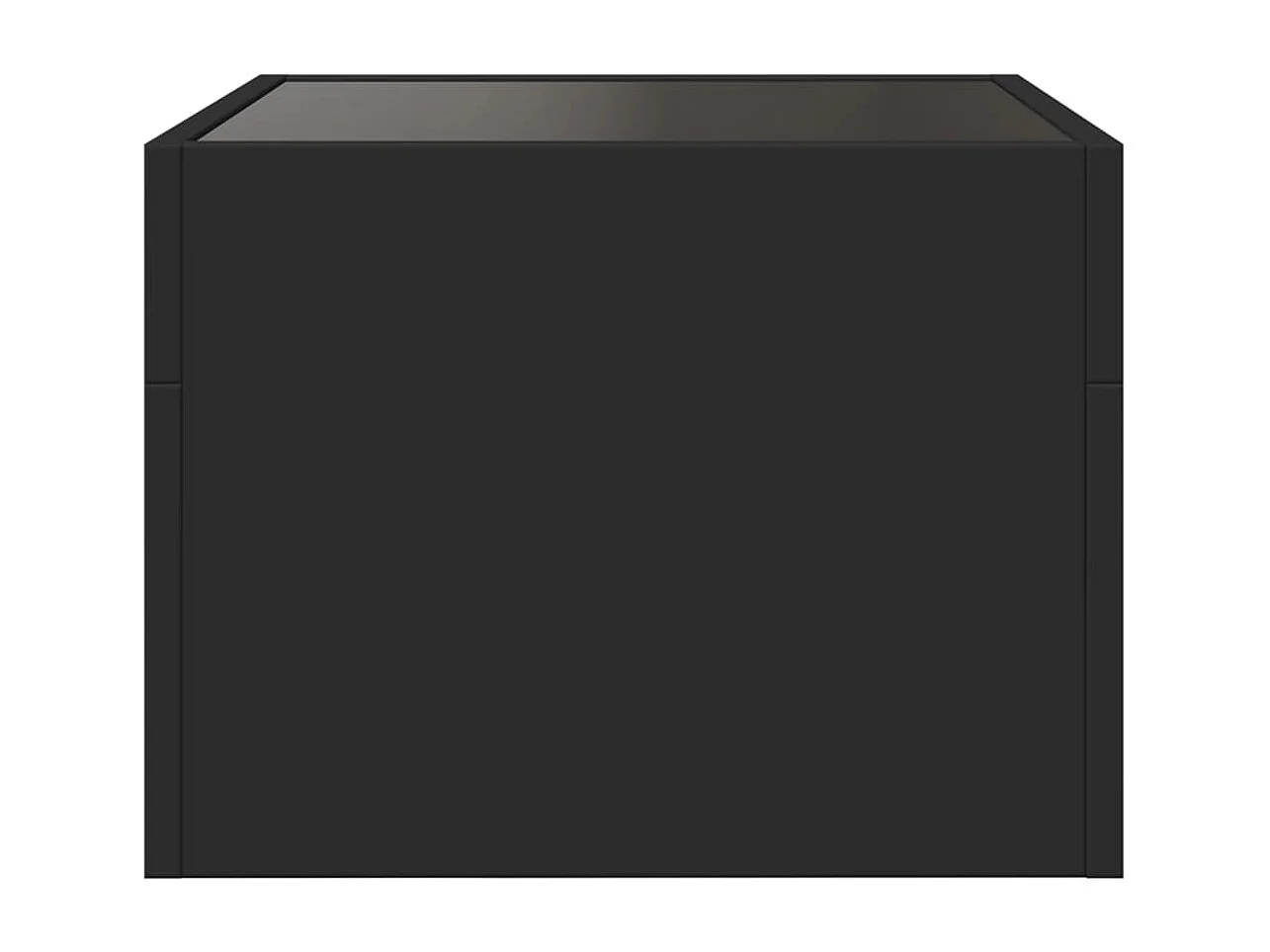 Table de chevet avec LED infini noir 40x40x30 cm