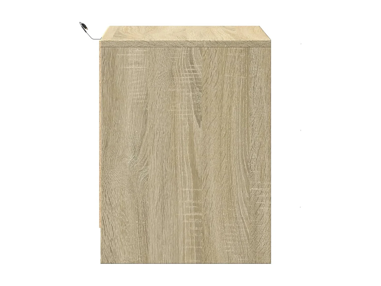 Armoire de chevet avec lumières LED chêne sonoma
