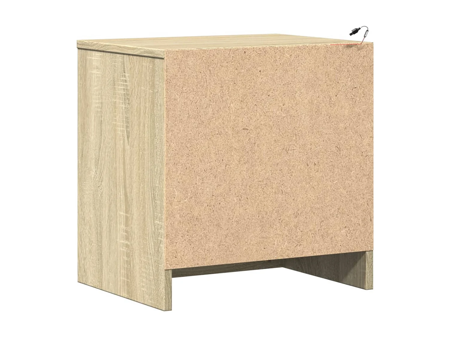 Armoire de chevet avec lumières LED chêne sonoma