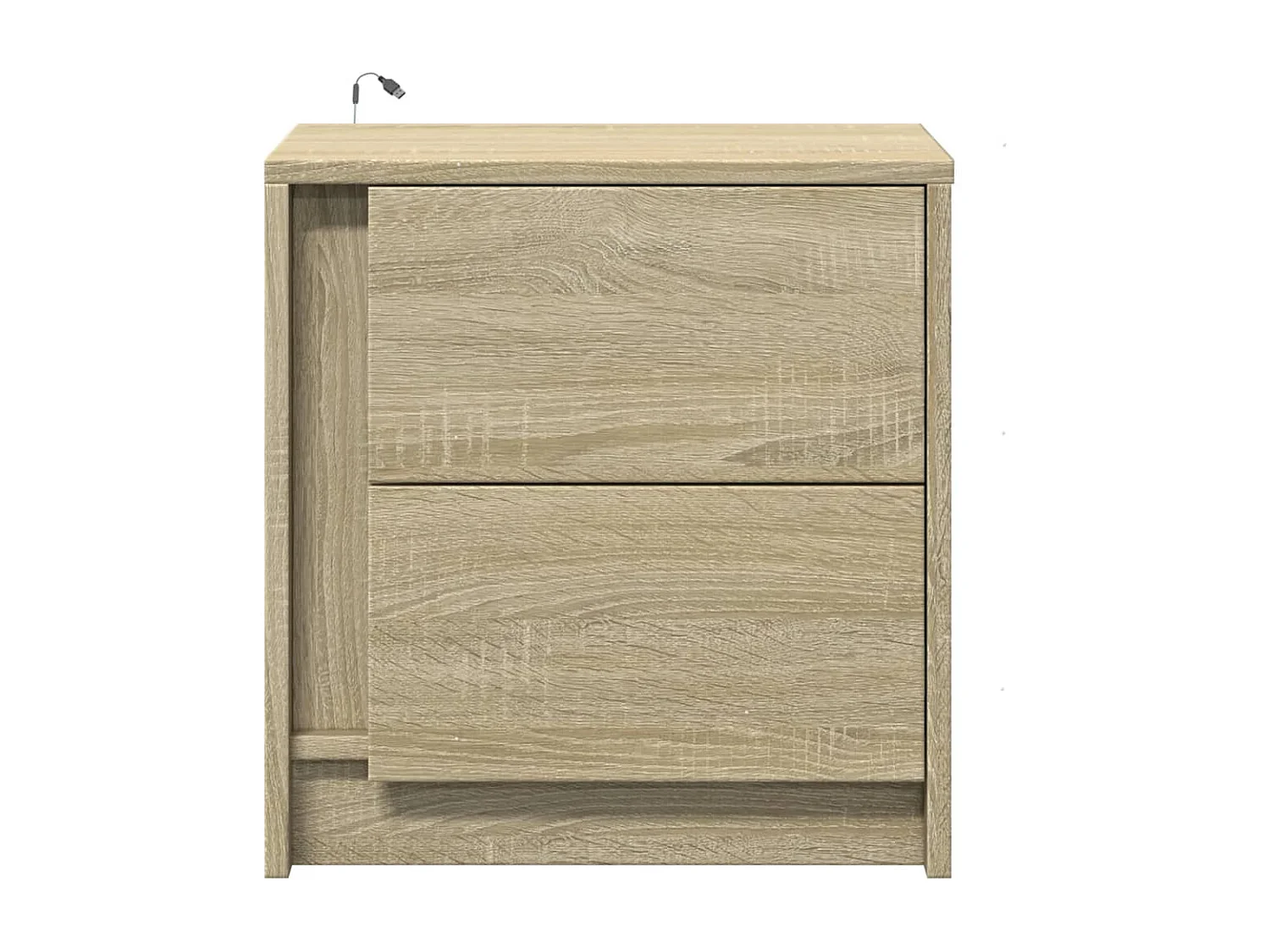 Armoire de chevet avec lumières LED chêne sonoma