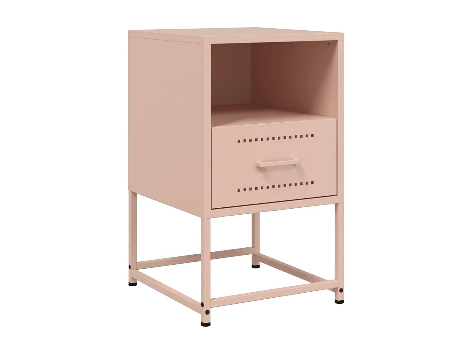 Tables de chevet 2 pcs rose 36x39x60,5 cm acier