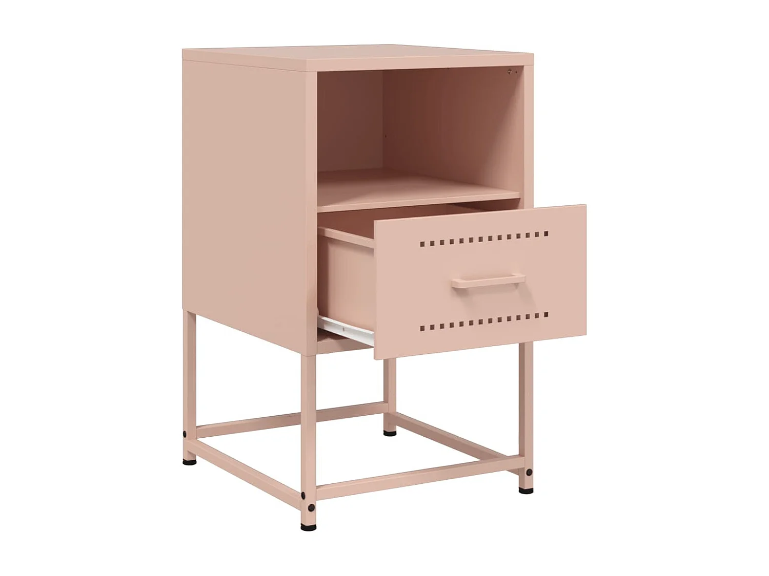 Nachttische 2 Stk. Rosa 36x39x60,5 cm Stahl