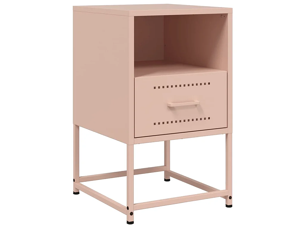 Comodini 2 pz Rosa 36x39x60,5 cm in Acciaio
