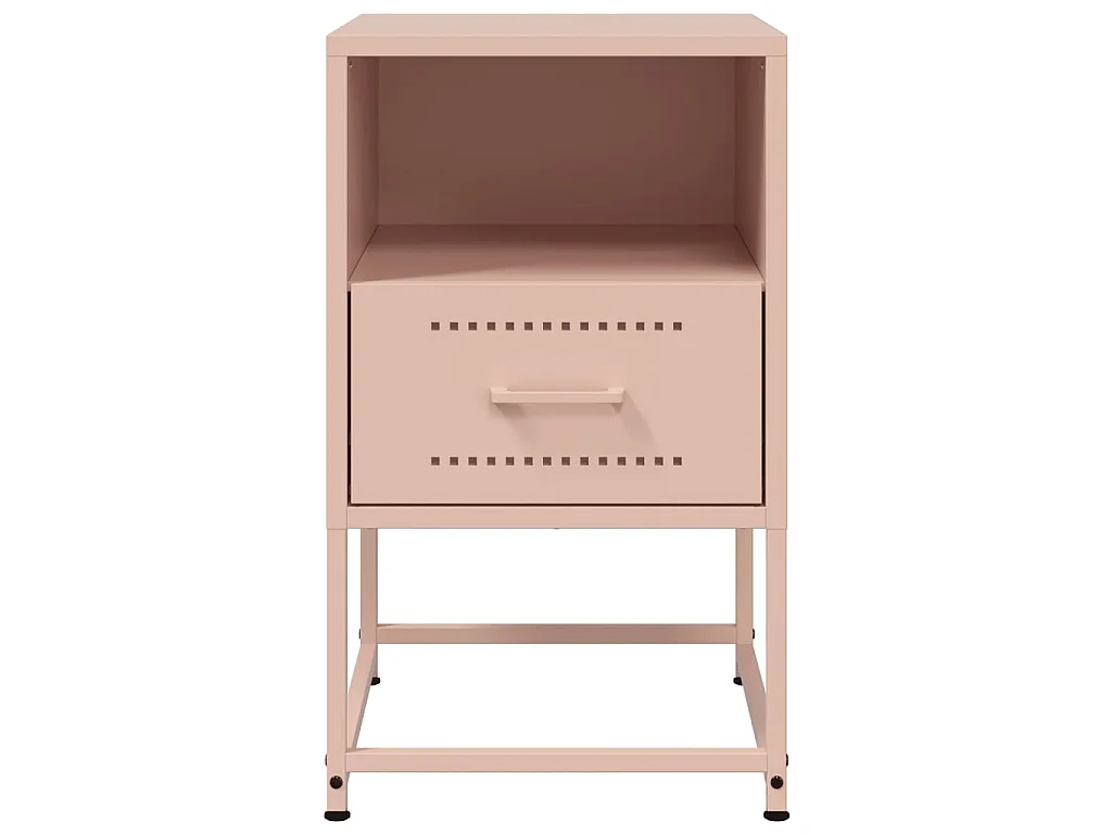 Comodini 2 pz Rosa 36x39x60,5 cm in Acciaio