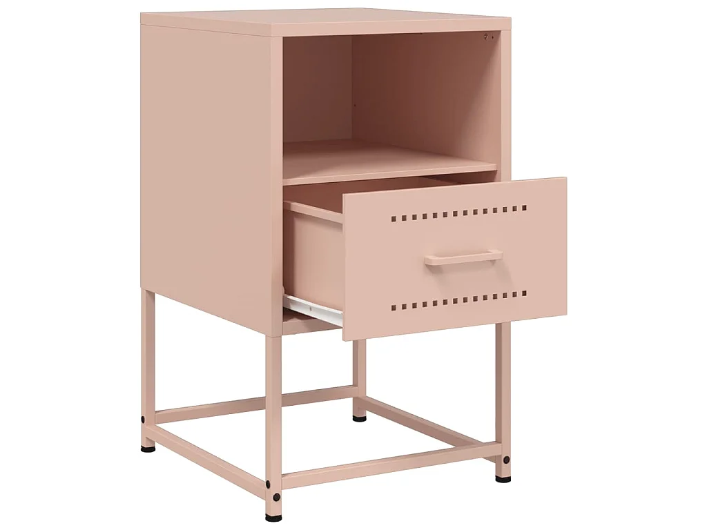 Comodini 2 pz Rosa 36x39x60,5 cm in Acciaio