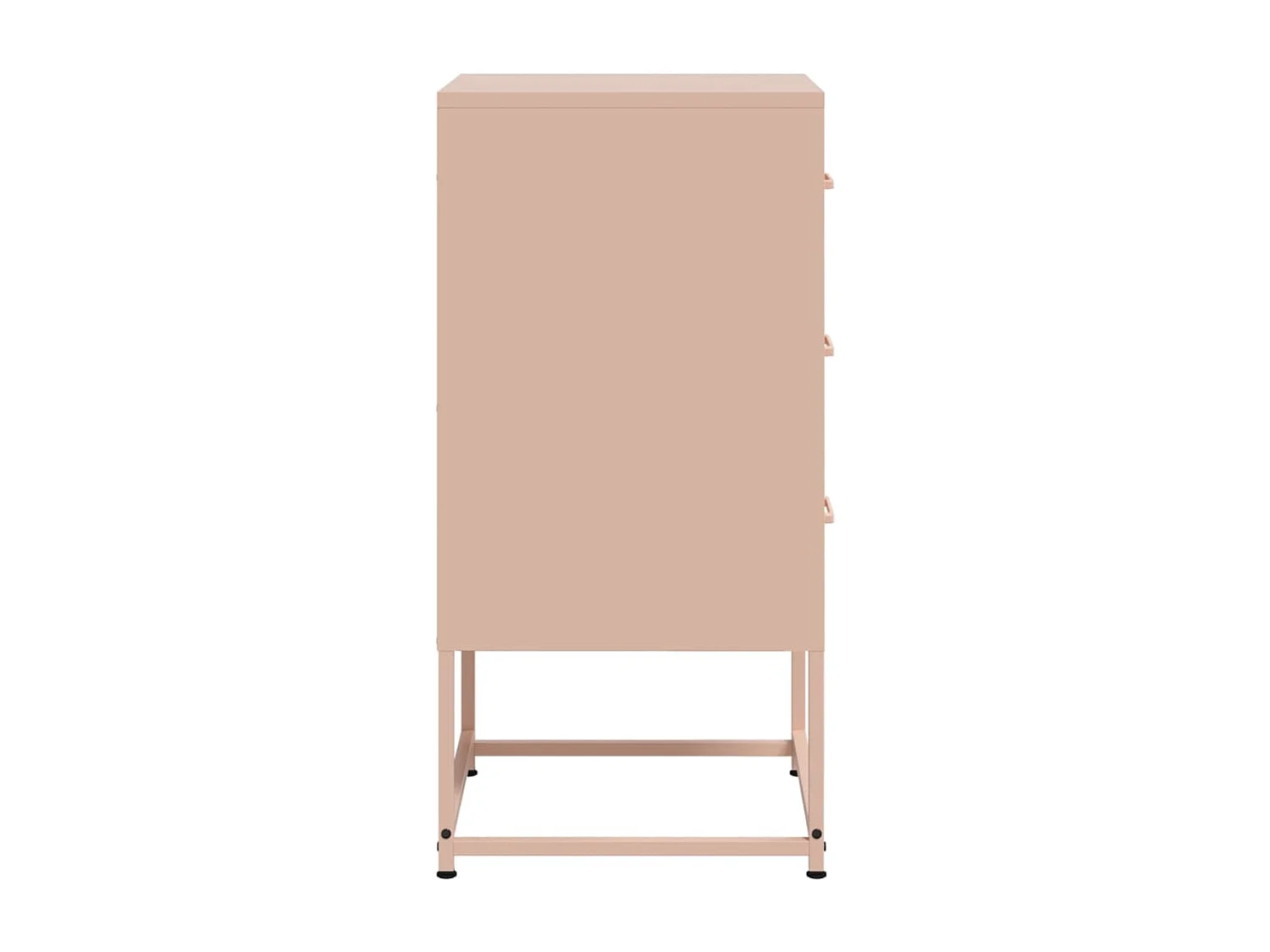 Tables de chevet 2 pcs rose 36x39x78 cm acier