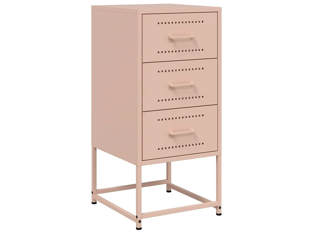 Comodini 2 pz Rosa 36x39x78 cm in Acciaio