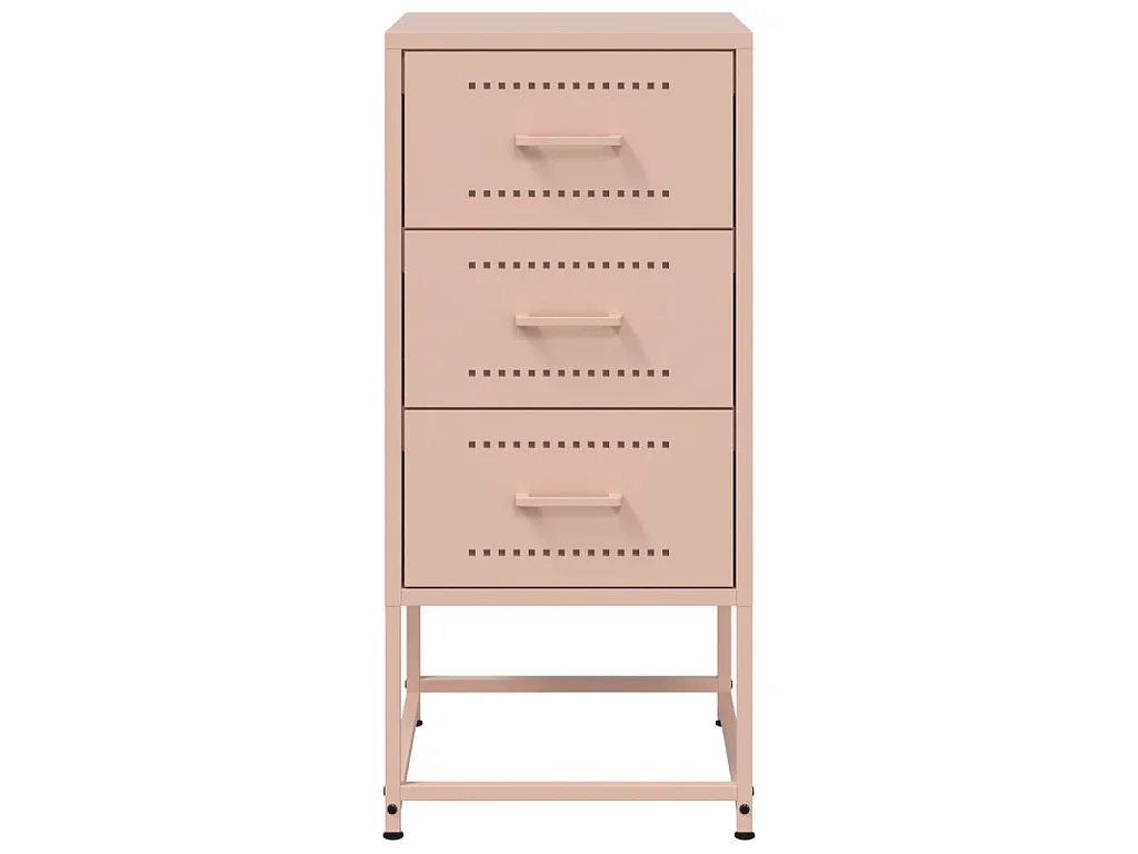 Comodini 2 pz Rosa 36x39x78 cm in Acciaio