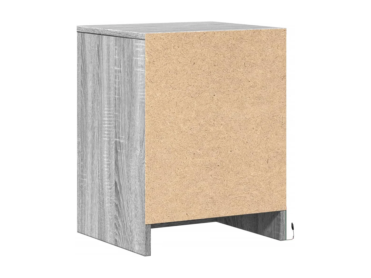 Armoires de chevet et lumières LED 2 pcs sonoma gris