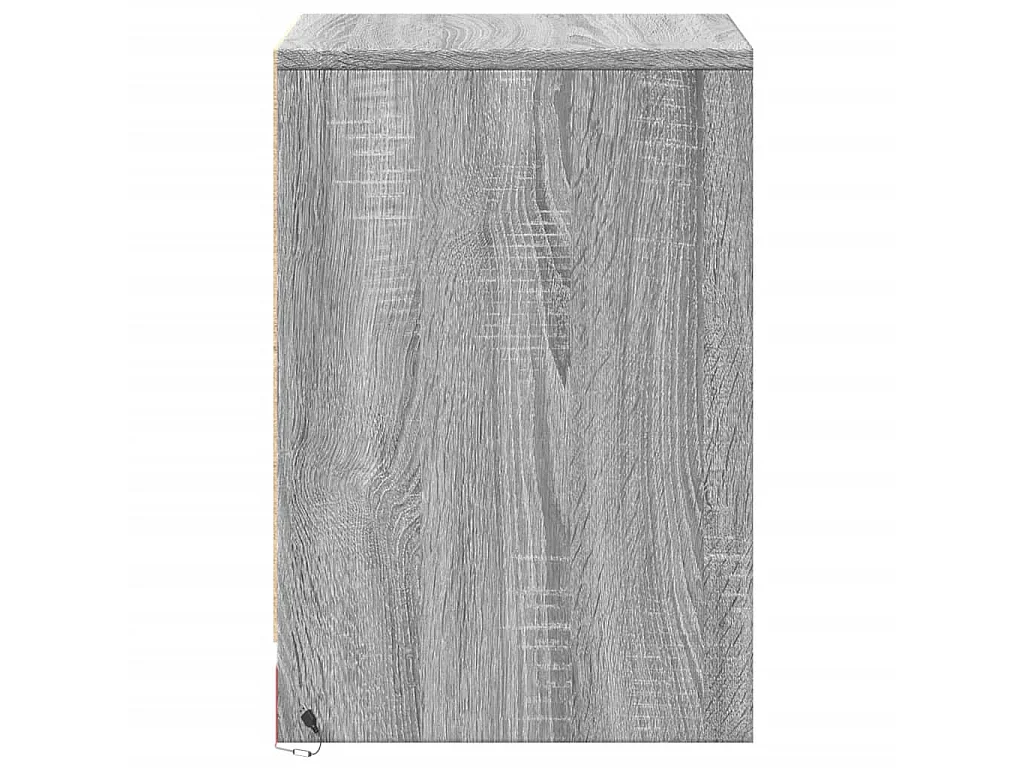 Armoires de chevet et lumières LED 2 pcs sonoma gris