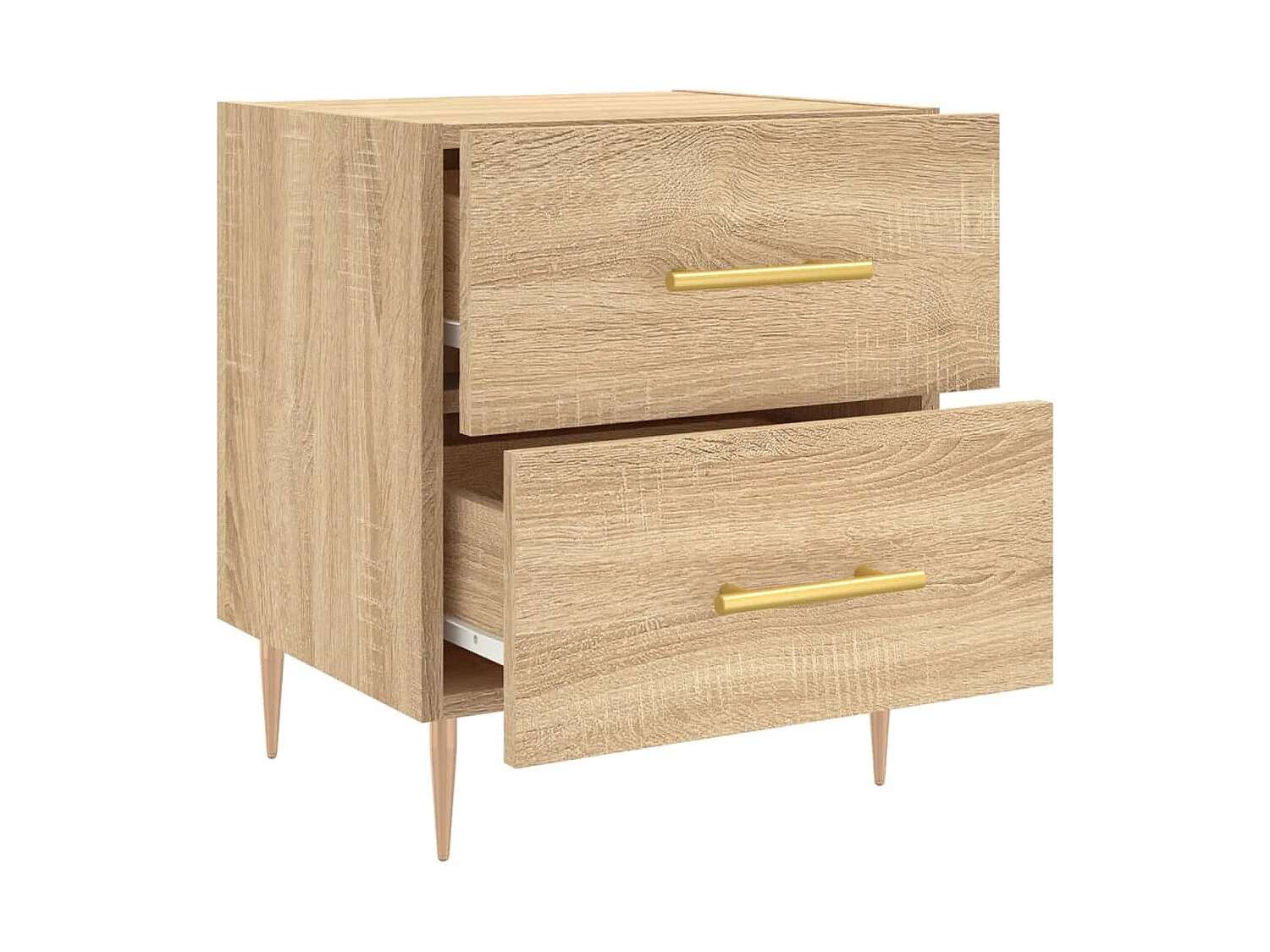 Table de chevet chêne sonoma 40x35x47,5 cm bois d’ingénierie