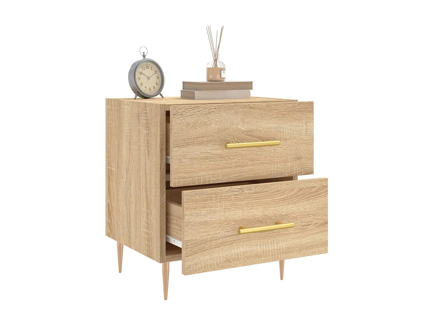 Table de chevet chêne sonoma 40x35x47,5 cm bois d’ingénierie